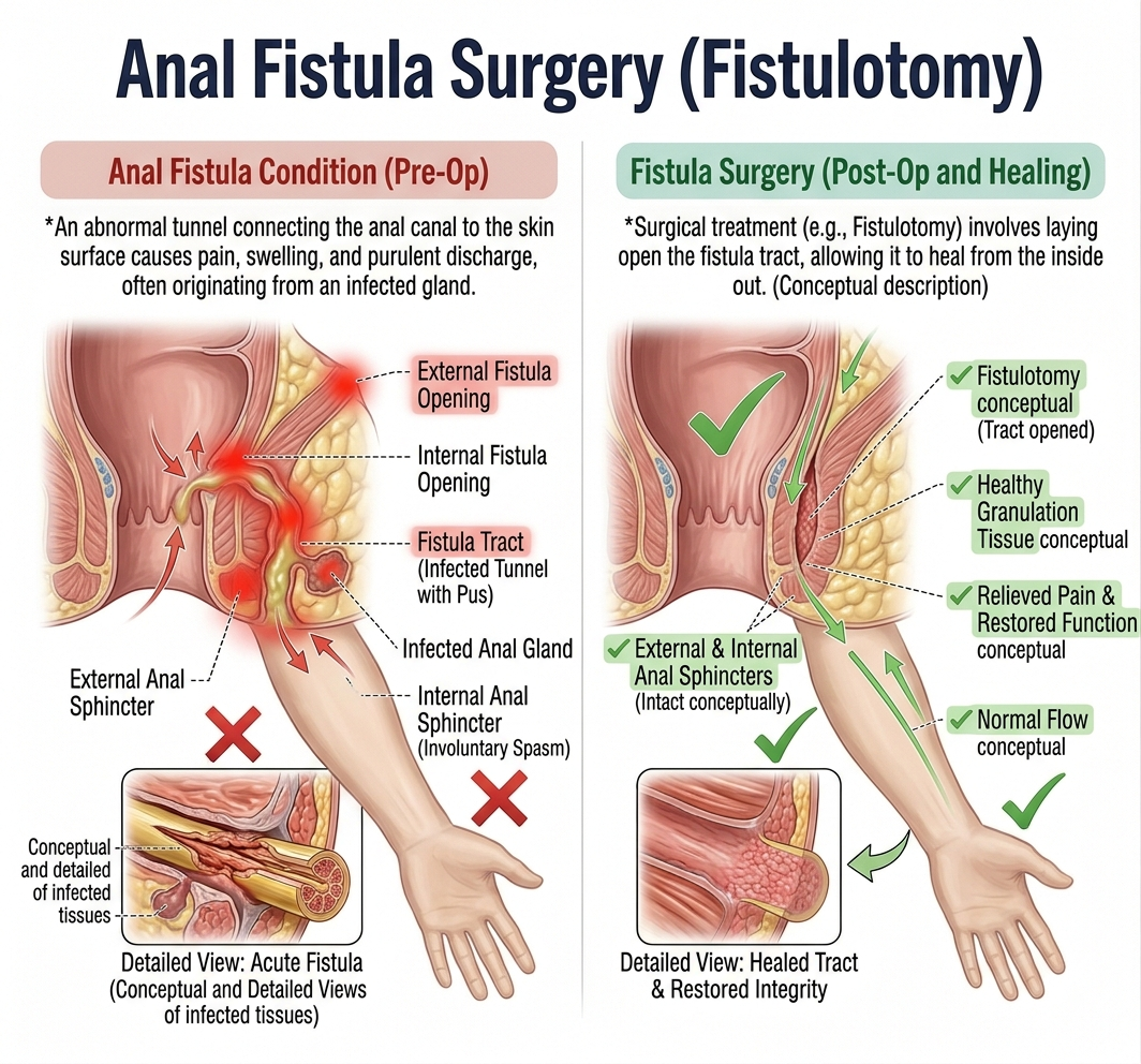 Anal Fistula Surgery — anatomy diagram